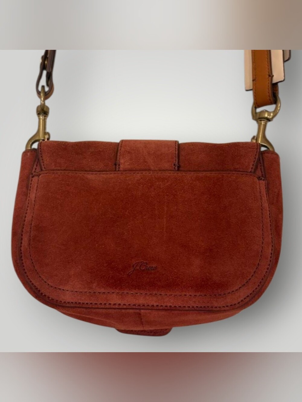 J.Crew Crossbody Buckle Bag in Italian Suede (Item J7204) NWT - Picture 7 of 8
